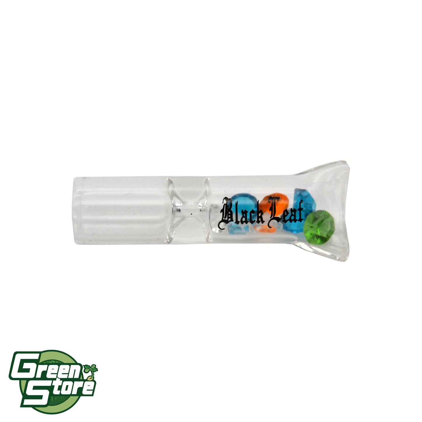 Filtro in Vetro con Diamantini Black Leaf